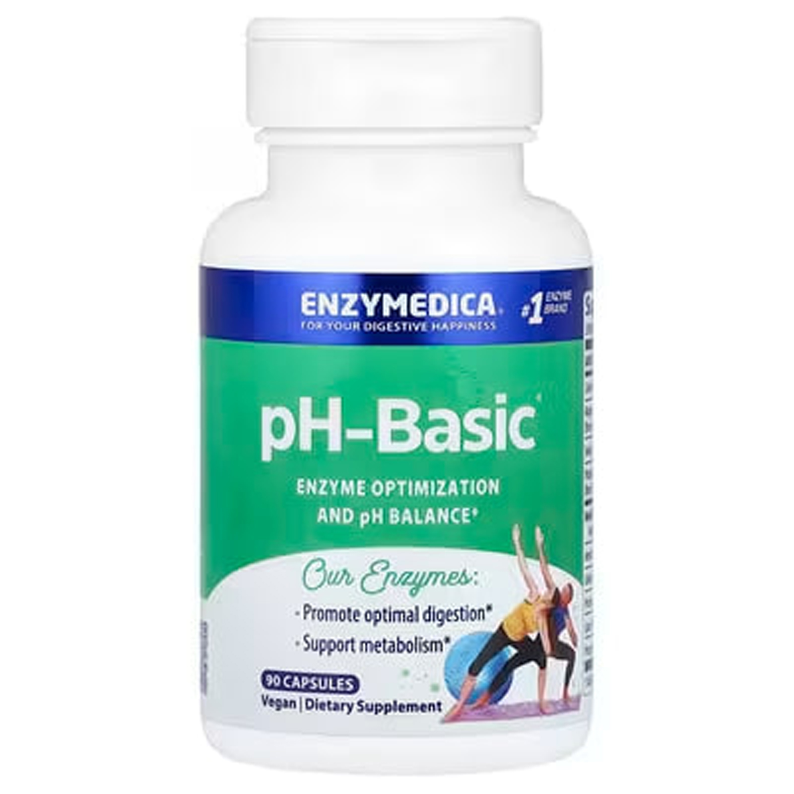 Підтримка балансу рН Enzymedica ферменти pH-Basic, 90 капсул (ENZ-29100)