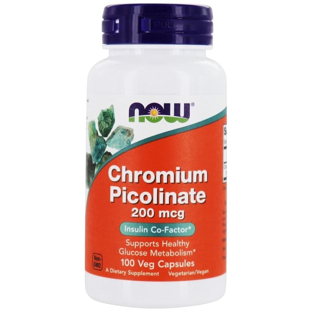 Хром піколінат Now Foods Chromium Picolinate 200 мкг, 100 вегетаріанських капсул (NOW-01420)