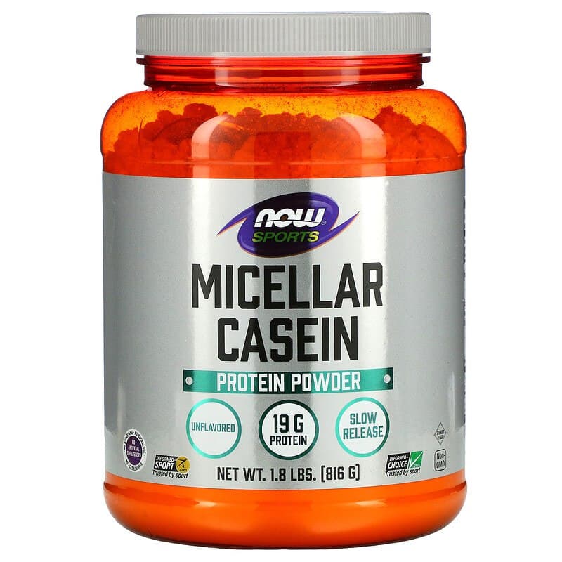 Міцелярний казеїн Now Foods Micellar Casein Sports, порошок швидкого приготування без ароматизаторів, 816 г (NOW-02122)
