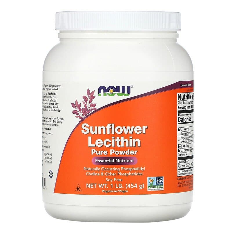Соняшниковий лецитин Now Foods Sunflower Lecithin чистий порошок, 454 г (NOW-02314)