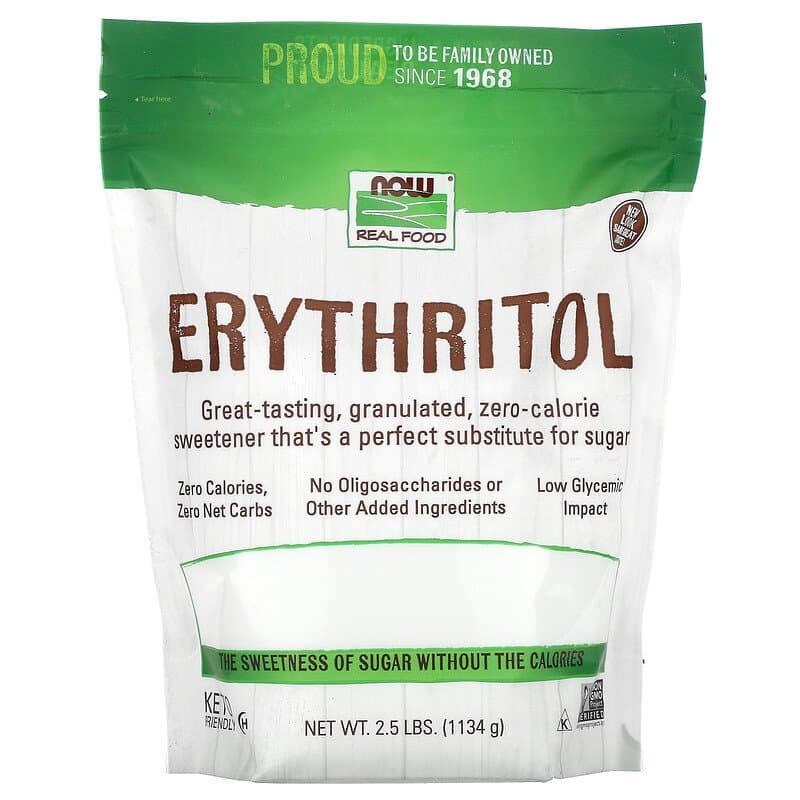Еритритол Now Foods цукрозамінник Erythritol Real Food, 1134 г (NOW-06923)