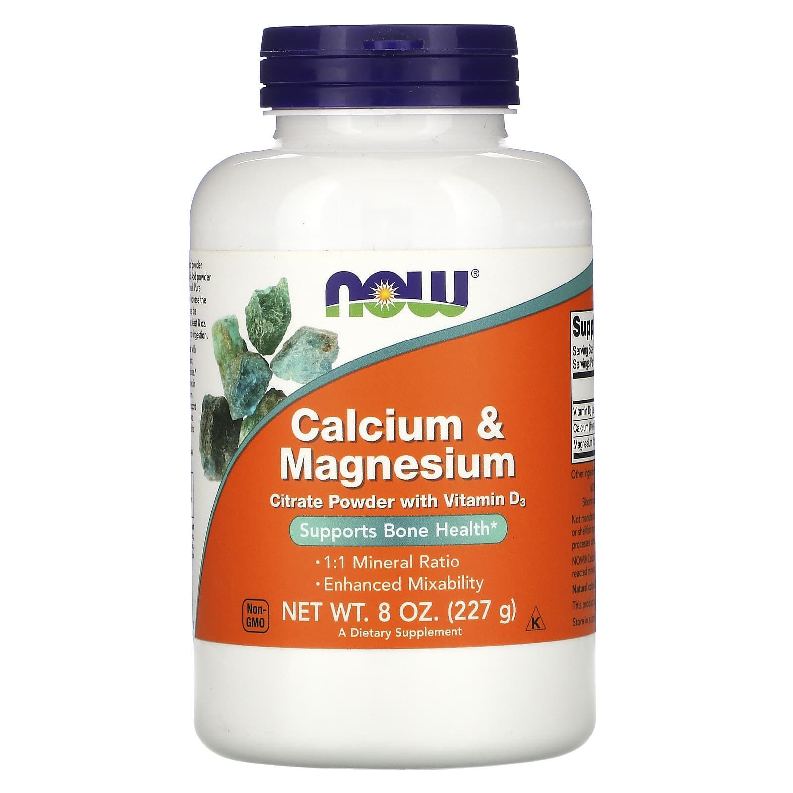 Кальцій та магній Now Foods Calcium & Magnesium, 227 г (NOW-01243)