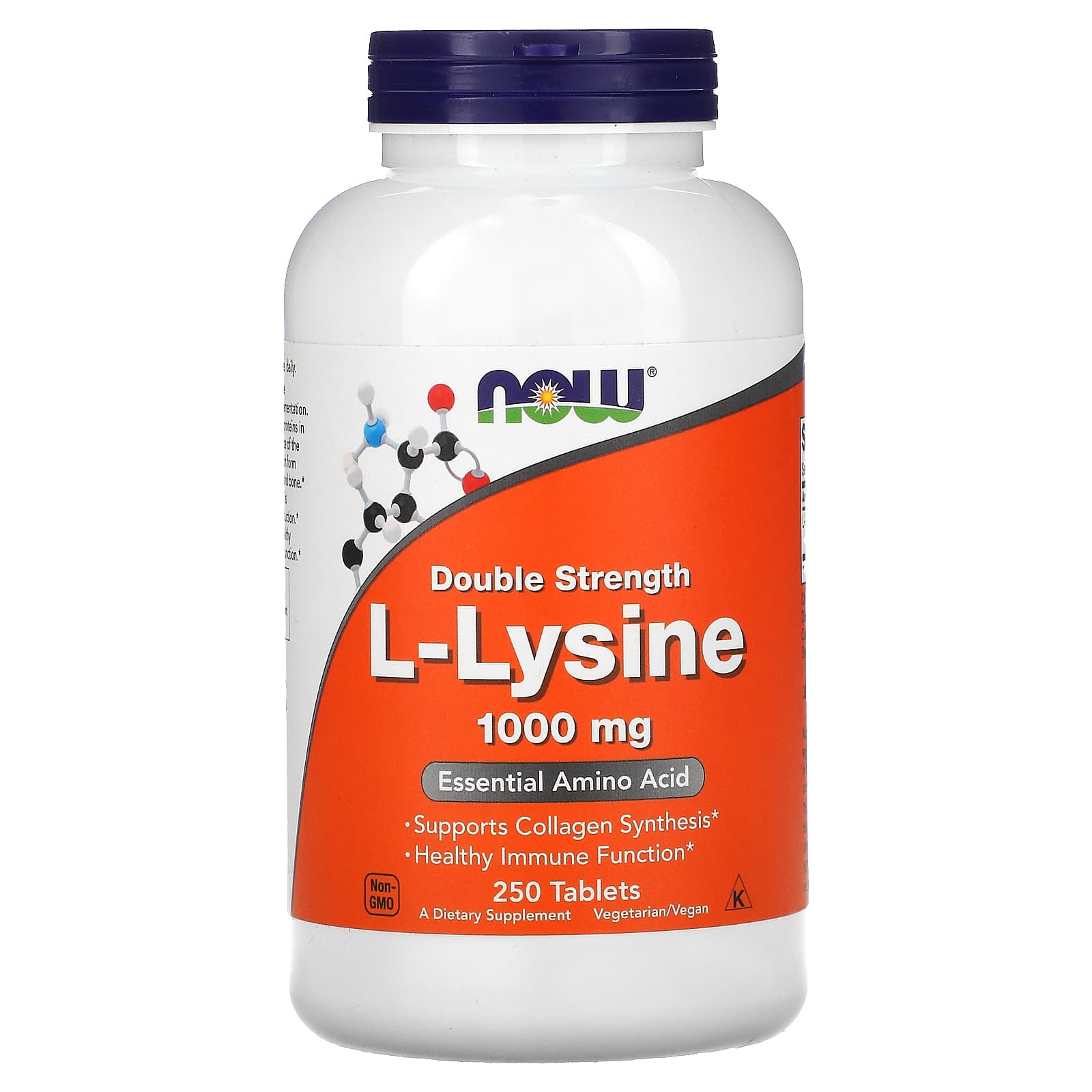 L-лізин Now Foods L-Lysine подвійна сила 1000 мг, 250 таблеток (NOW-00123)