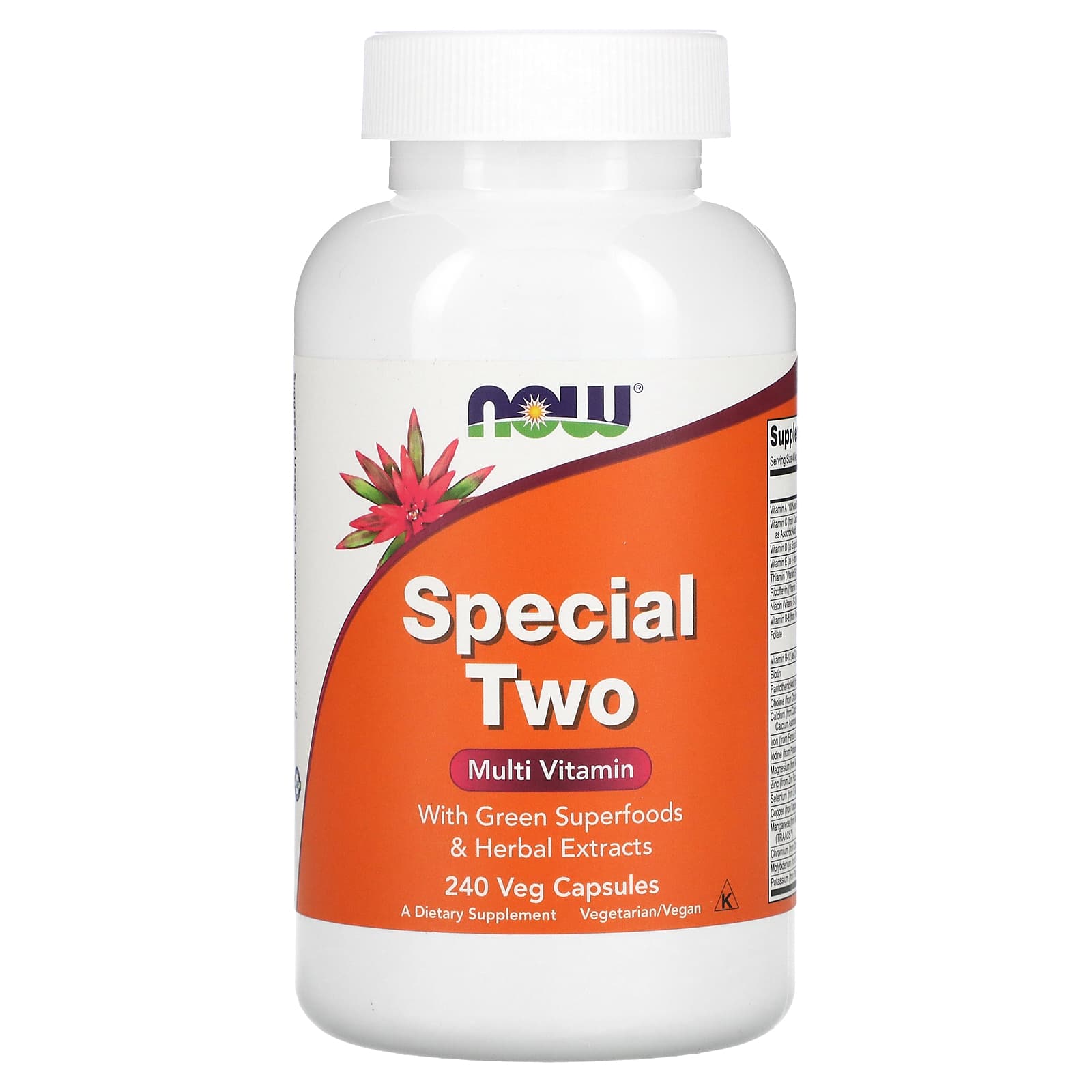 Мультивітаміни Now Foods Special Two, 240 вегетаріанських капсул (NOW-03869)