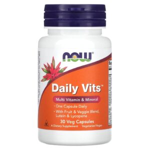 Мультивітаміни та мінерали Now Foods Daily Vits 1 на день, 30 вегетаріанських капсул (NOW-03775)