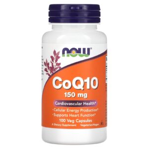Коензим Q1 Now Foods, CoQ10 150 мг, 100 вегетаріанських капсул (NOW-03218)