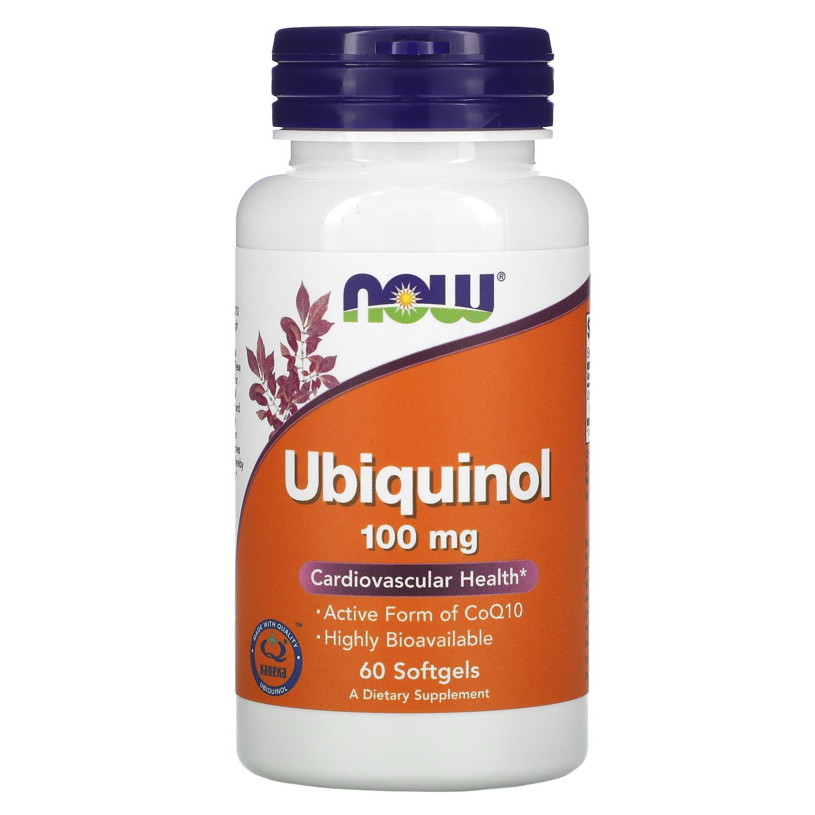 Убіхінол Now Foods Ubiquinol 100 мг, 60 гелевих капсул (NOW-03142)