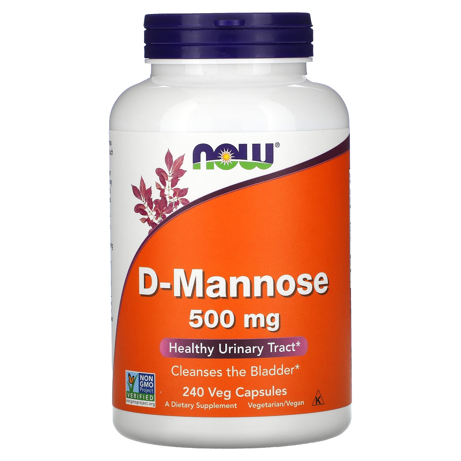 D-манноза Now Foods D-Mannose 500 мг, 240 вегетаріанських капсул (NOW-02816)