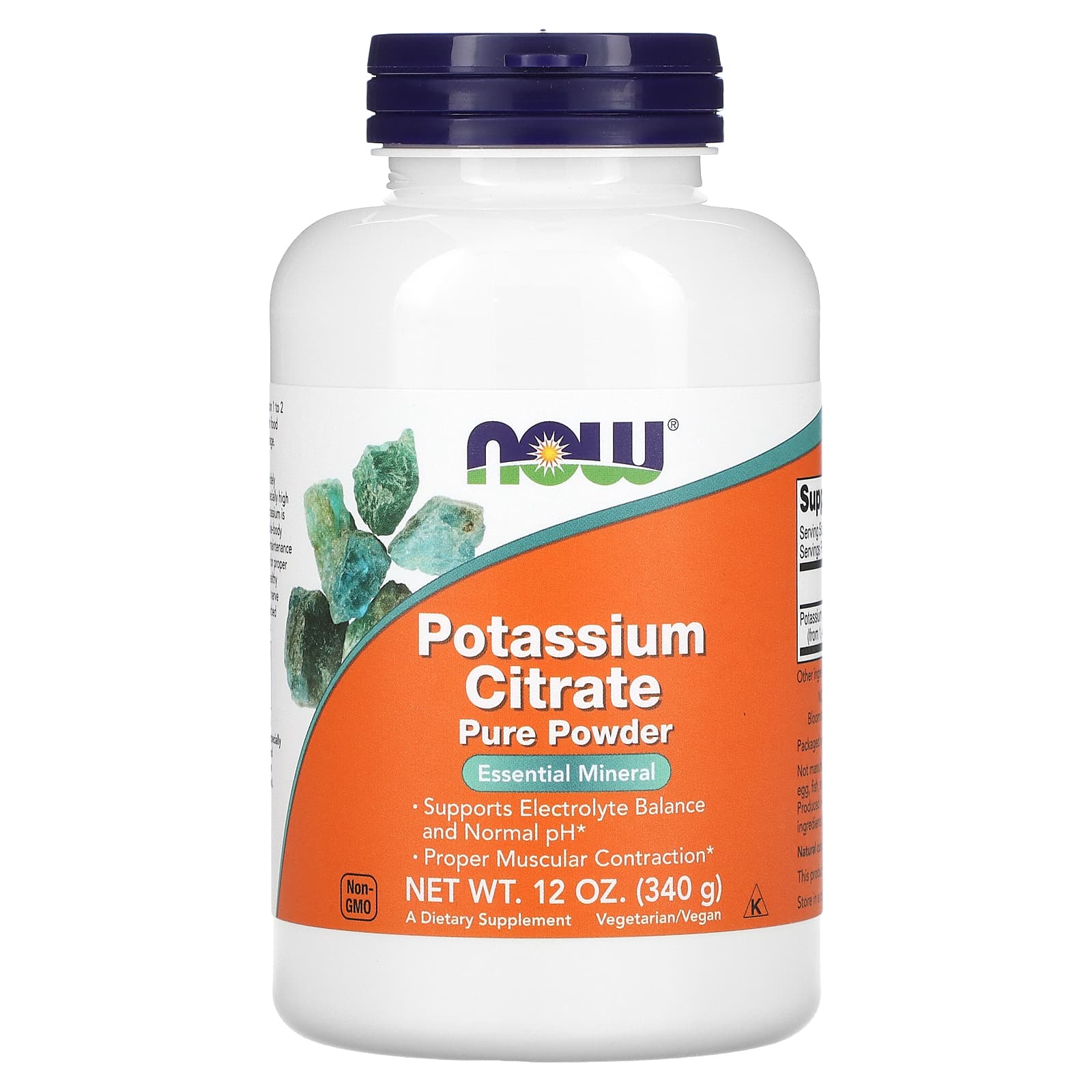 Калій цитрат Now Foods Potassium Citrate чистий порошок, 340 г (NOW-01446)