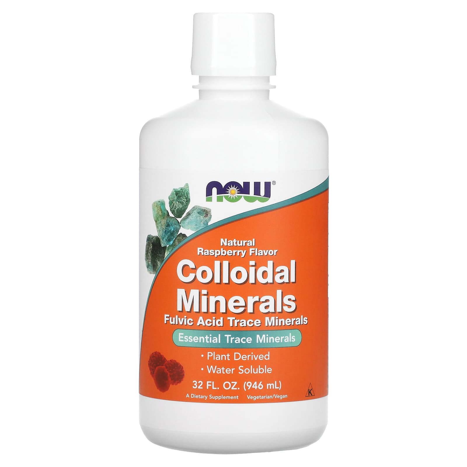 Колоїдні мінерали Now Foods Colloidal Minerals смак малини, 946 мл (NOW-01406)