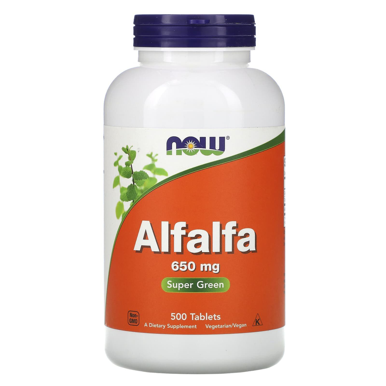 Люцерна Now Foods Alfalfa 650 мг, 500 таблеток (NOW-02622)