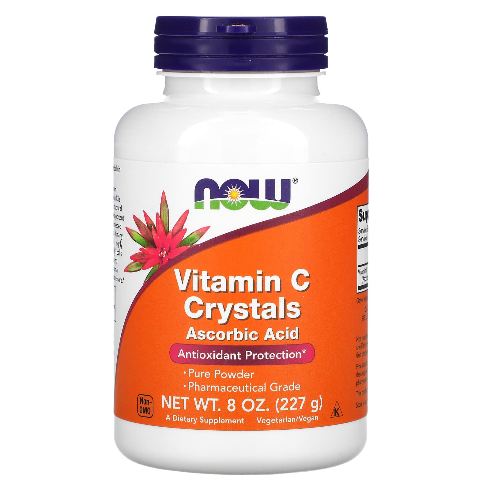 Вітамін С Now Foods Vitamin C кристали, 227 г (NOW-00790)