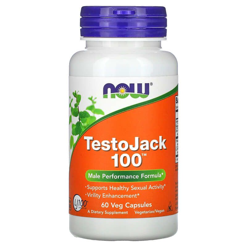 Репродуктивне здоров'я чоловіків Now Foods TestoJack 100, 60 вегетаріанських капсул (NOW-02168)