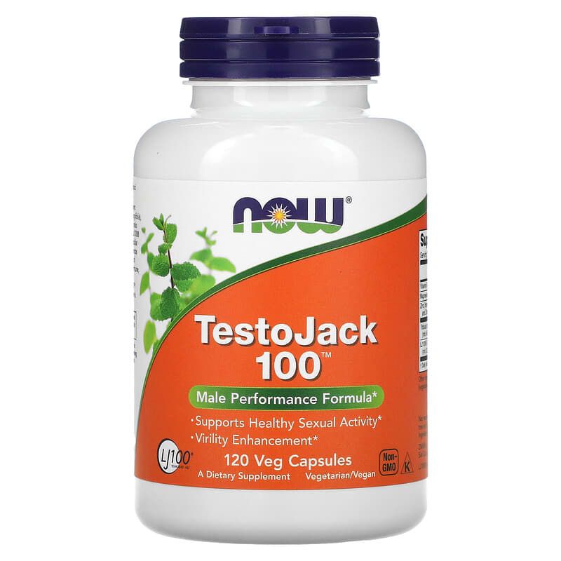 Репродуктивне здоров'я чоловіків Now Foods TestoJack 100, 120 вегетаріанських капсул (NOW-02138)