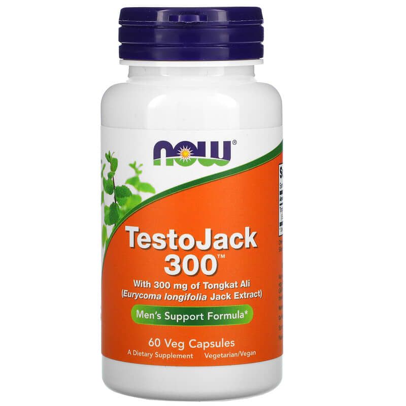 Тонгкат алі Now Foods TestoJack 300 репродуктивне здоров'я чоловіків 300 мг, 60 вегетаріанських капсул (NOW-02202)