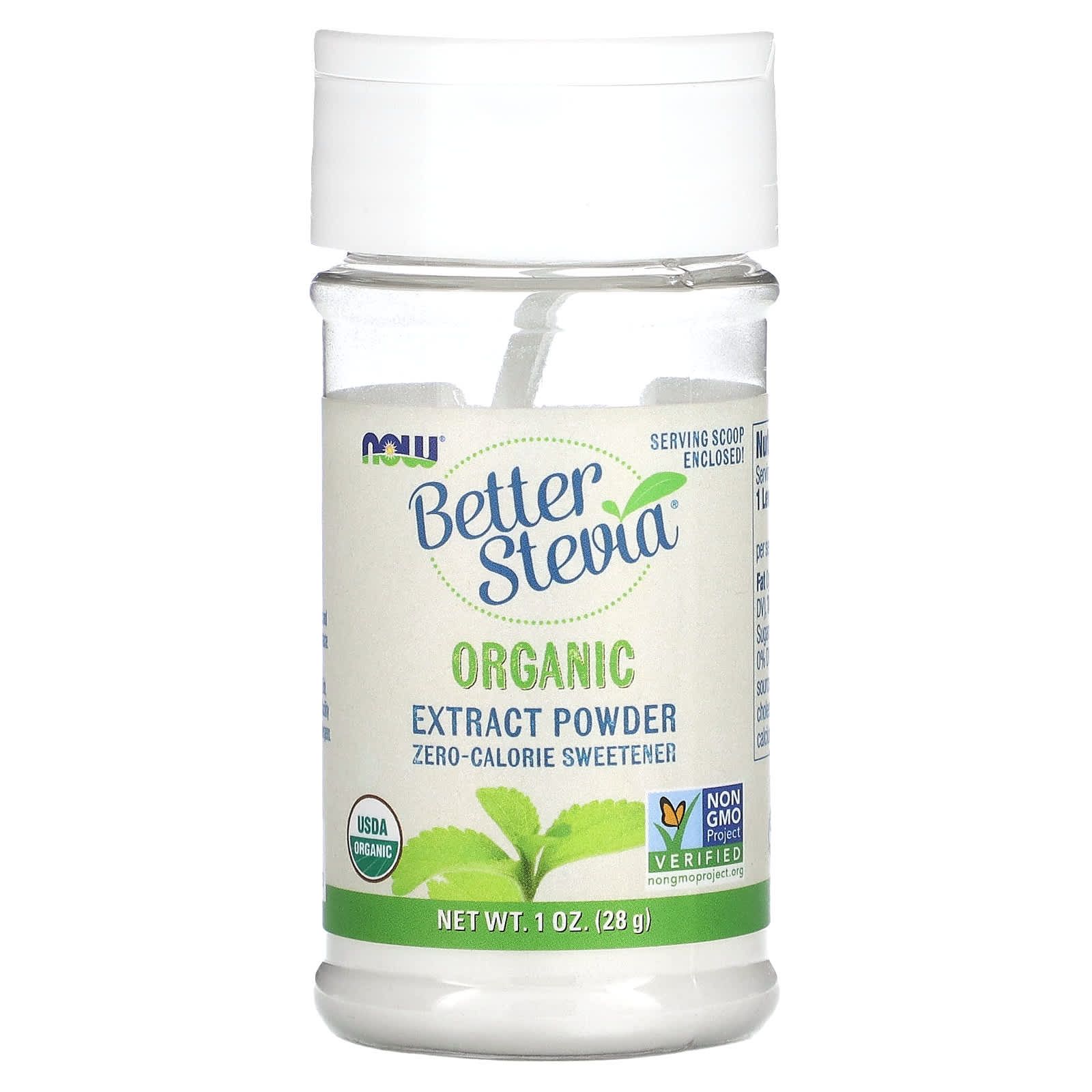 Стевія Now Foods (екстракт) Better Stevia органічний порошок, 28 г (NOW-06960)