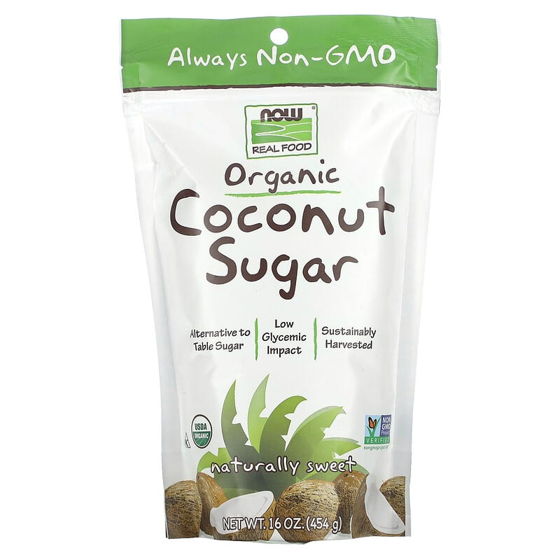 Кокосовий цукор Now Foods Coconut Sugar Real Food органік, 454 гр (NOW-06915)