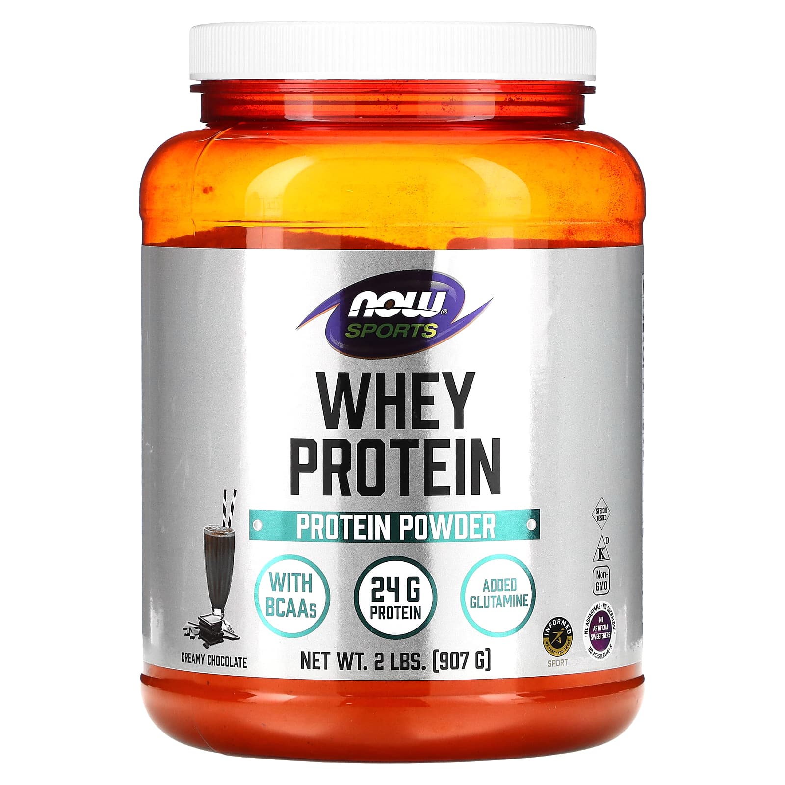 Сироватковий протеїн NOW Foods Whey Protein Sports вершковий шоколад, 907 г (NOW-02180)