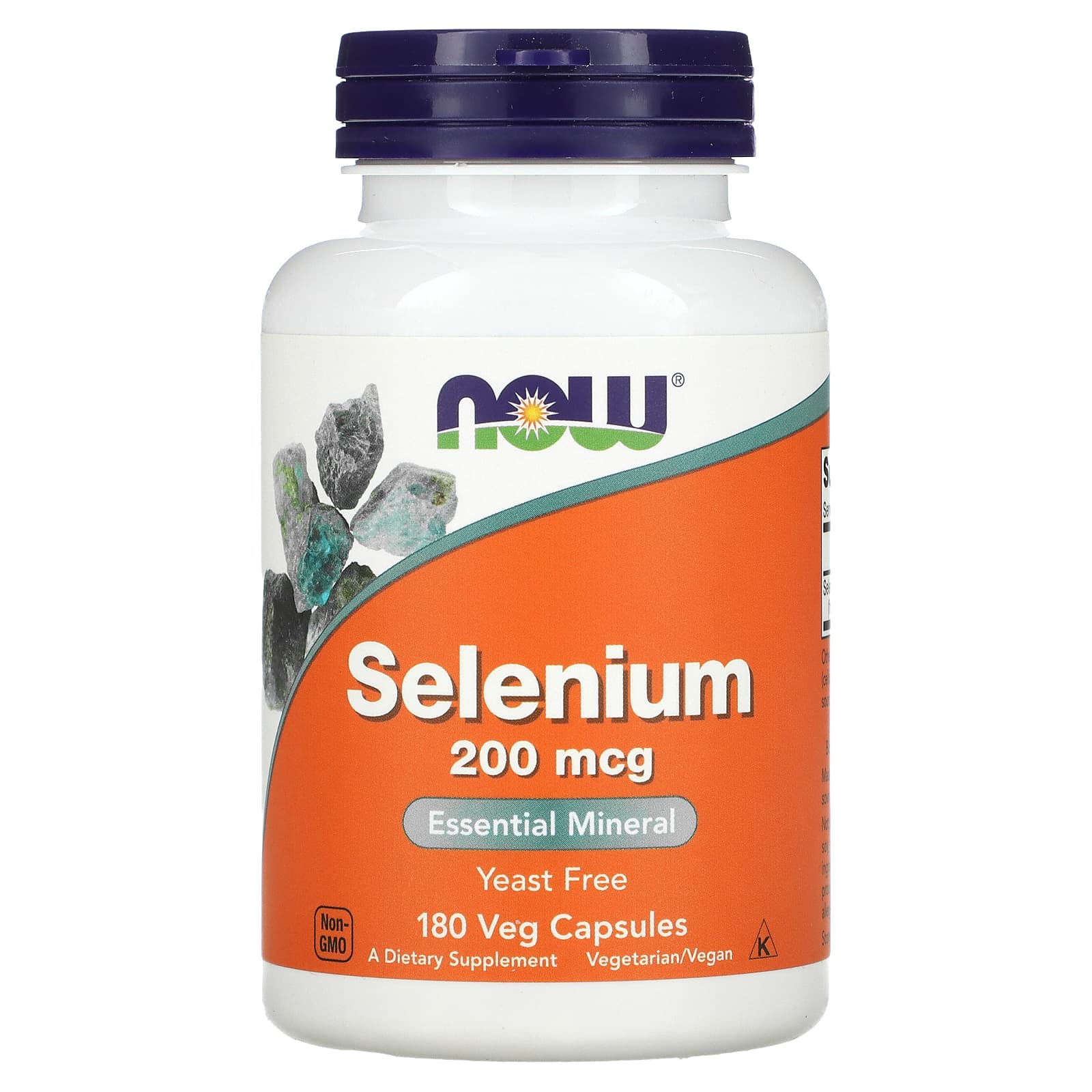 Селен Now Foods Selenium 200 мкг, 180 вегетаріанських капсул (NOW-01486)