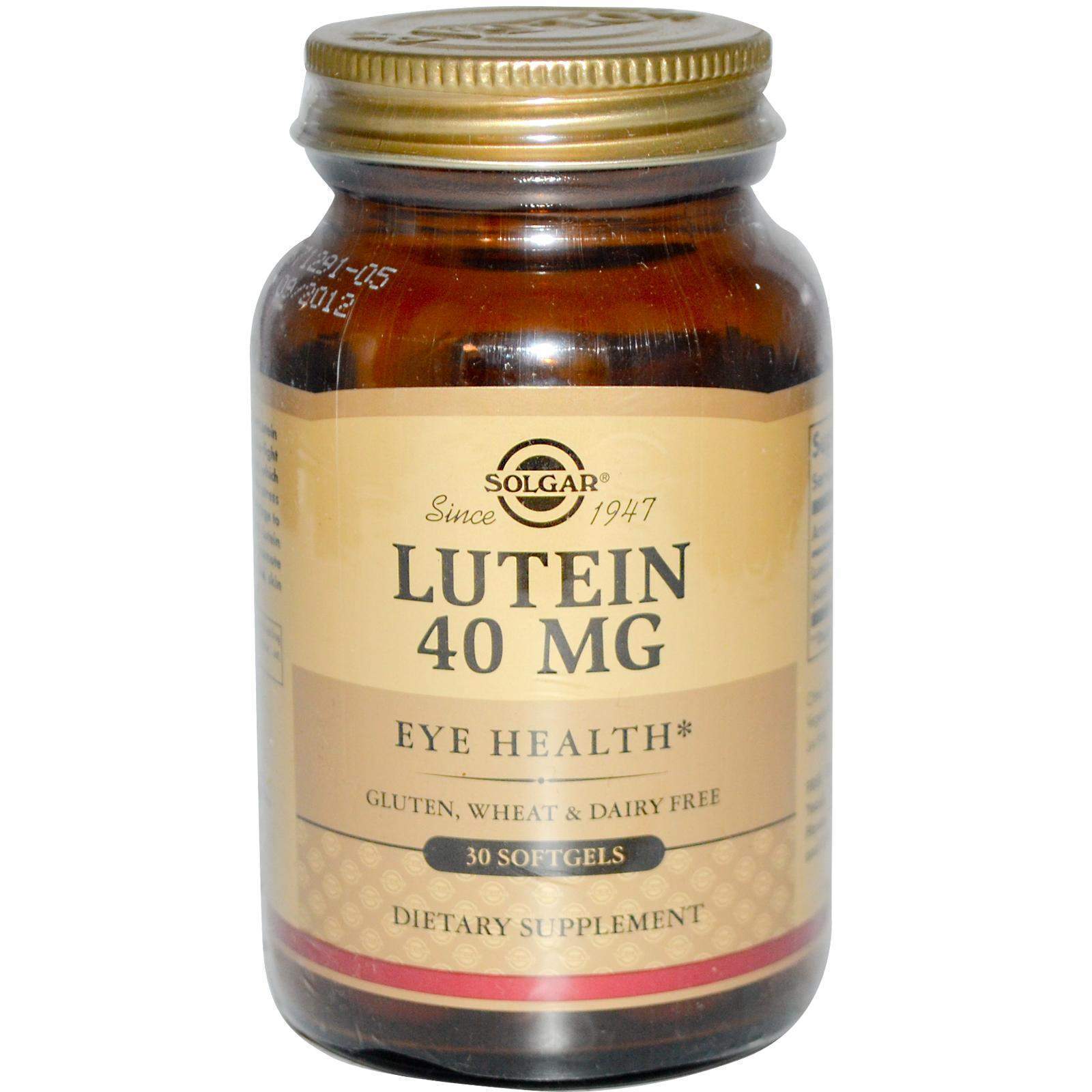 Лютеїн Solgar Lutein 40 мг, 30 капсул (SOL-01677)