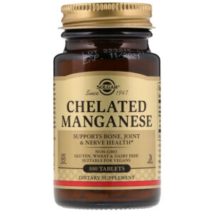 Марганець Solgar Chelated Manganese хелатний, 100 таблеток (SOL-00720)