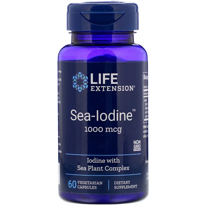 Йод Life Extension Sea-Iodine 1000 мкг, 60 капсул (LEX-17406)