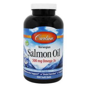 Масло лосося Carlson Salmon Oil норвезьке 500 мг, 300 капсул (CAR-01505)