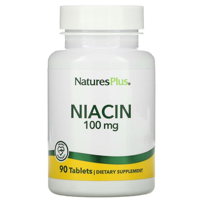 Ніацин Nature's Plus Niacin 100 мг, 90 таблеток (NAP-01850)