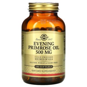 Олія вечірньої примули Solgar (Evening Primrose Oil) 500 мг, 180 капсул (SOL-01043)