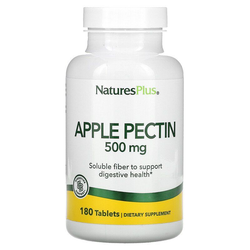 Яблучний пектин Nature's Plus Apple Pectin 500 мг, 180 таблеток (NAP-04500)