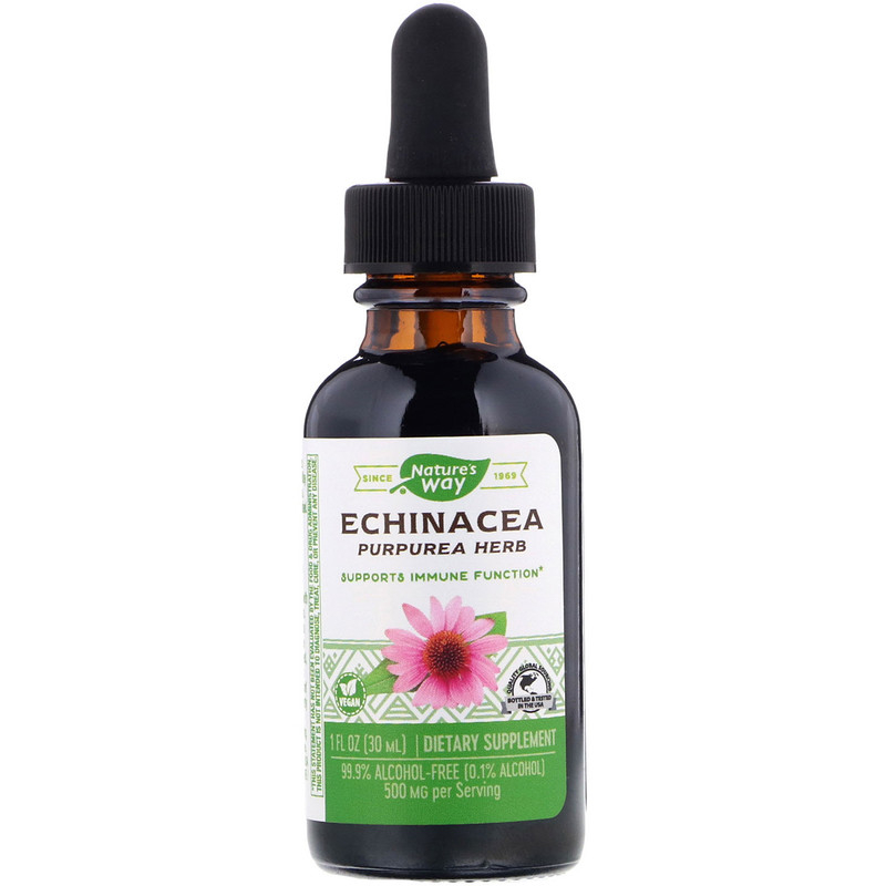 Ехінацея без спирту Nature's Way (Echinacea) 99.9% 500 мг, 30 мл. (NWY-14636)