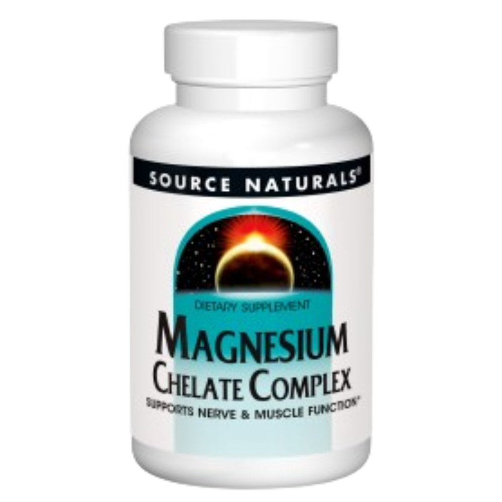 Магній хелат Source Naturals Magnesium Chelate 100 мг, 100 таблеток (SNS-0031)