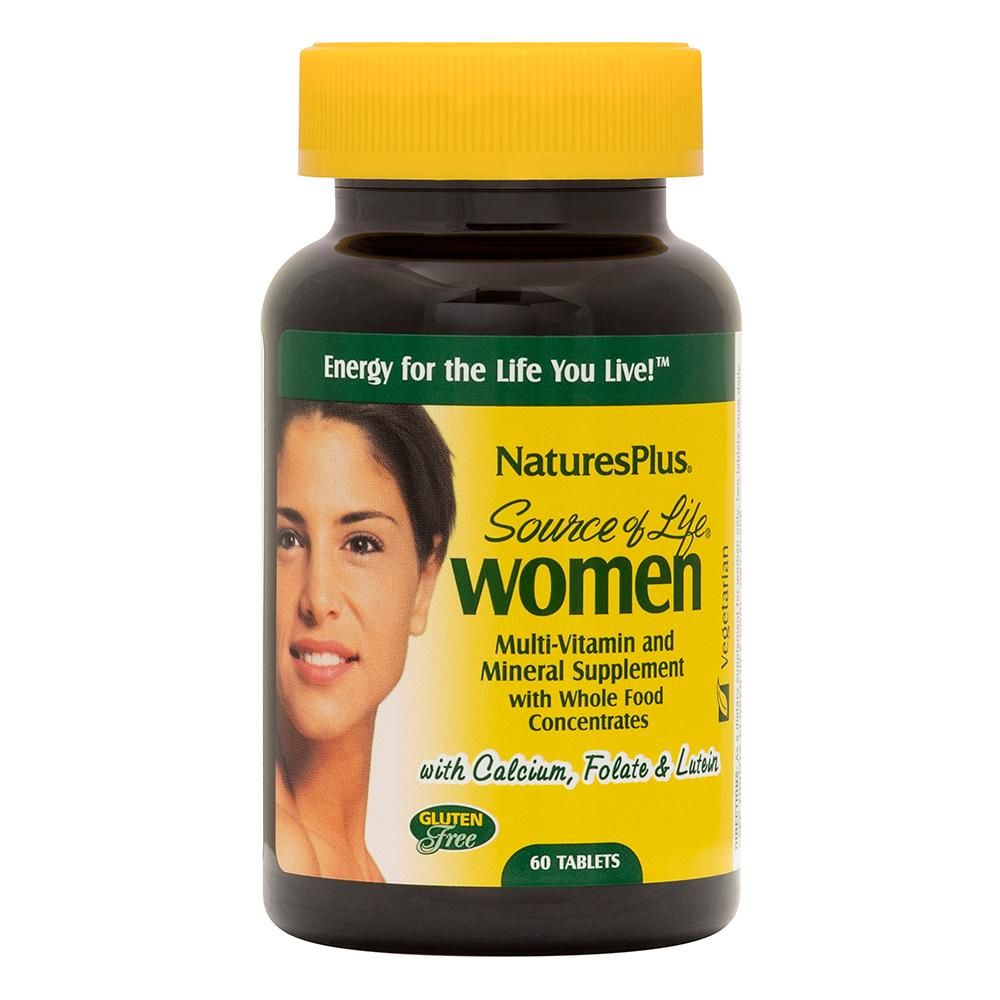 Мультивітаміни для жінок Nature's Plus Multi-Vitamin and Mineral Source of Life, 60 таблеток (NAP-03095)