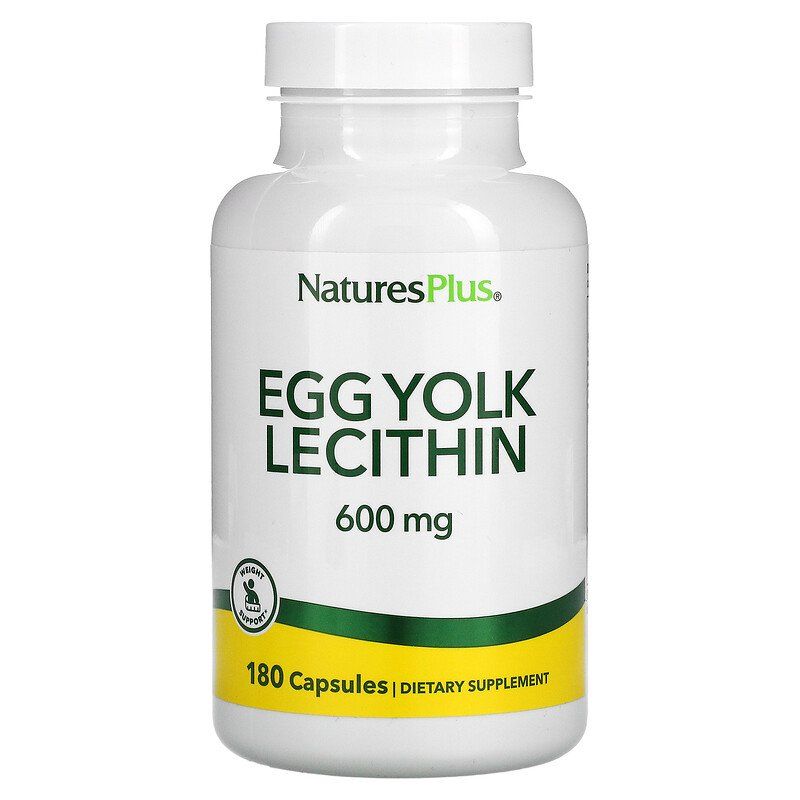 Лецитин яєчний Nature's Plus Egg Yolk Lecithin 300 мг, 180 капсул (NAP-04173)