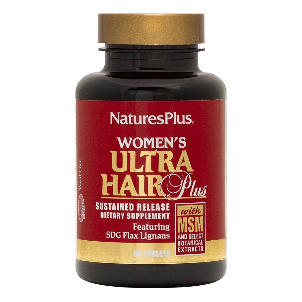 Вітаміни для волосся для жінок Nature's Plus Women's Ultra Hair Plus 60 таблеток із уповільненим вивільненням (NAP-04833)