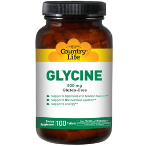 Гліцин Country Life Glycine 500 мг, 100 таблеток (CLF-01230)
