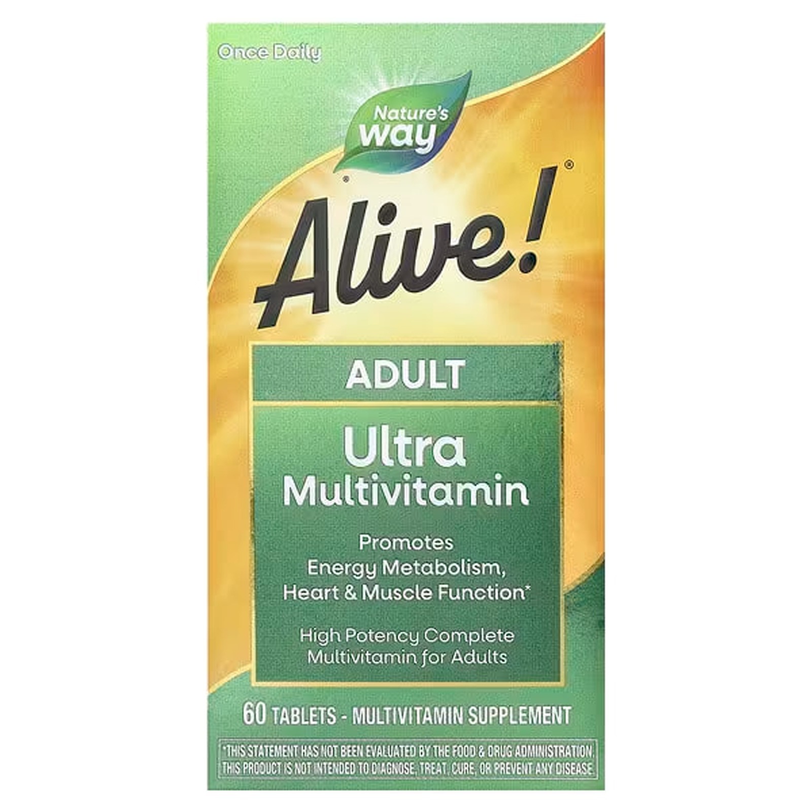 Мультивітаміни Nature's Way Alive!® Adult Ultra Multivitamin, 60 таблеток (NWY-15679)