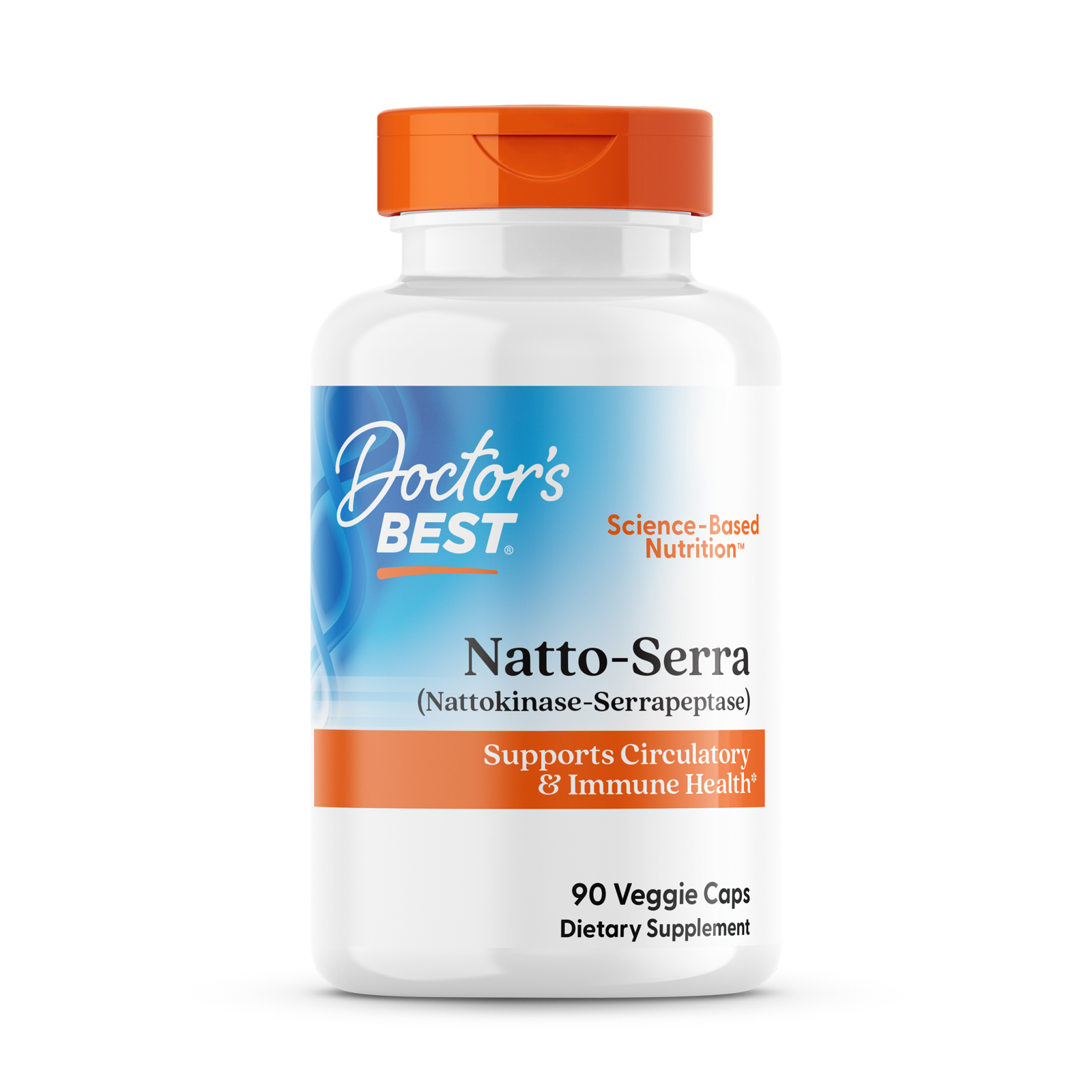 Наттокіназа і серрапептаза Doctor's Best Best Natto-Serra, 90 капсул (DRB-00294)