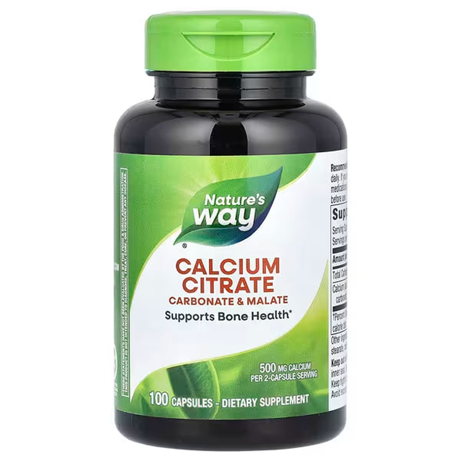 Цитрат кальцію Nature's Way Calcium Citrate 500 мг, 100 капсул (250 мг на капсулу)(NWY-41010)