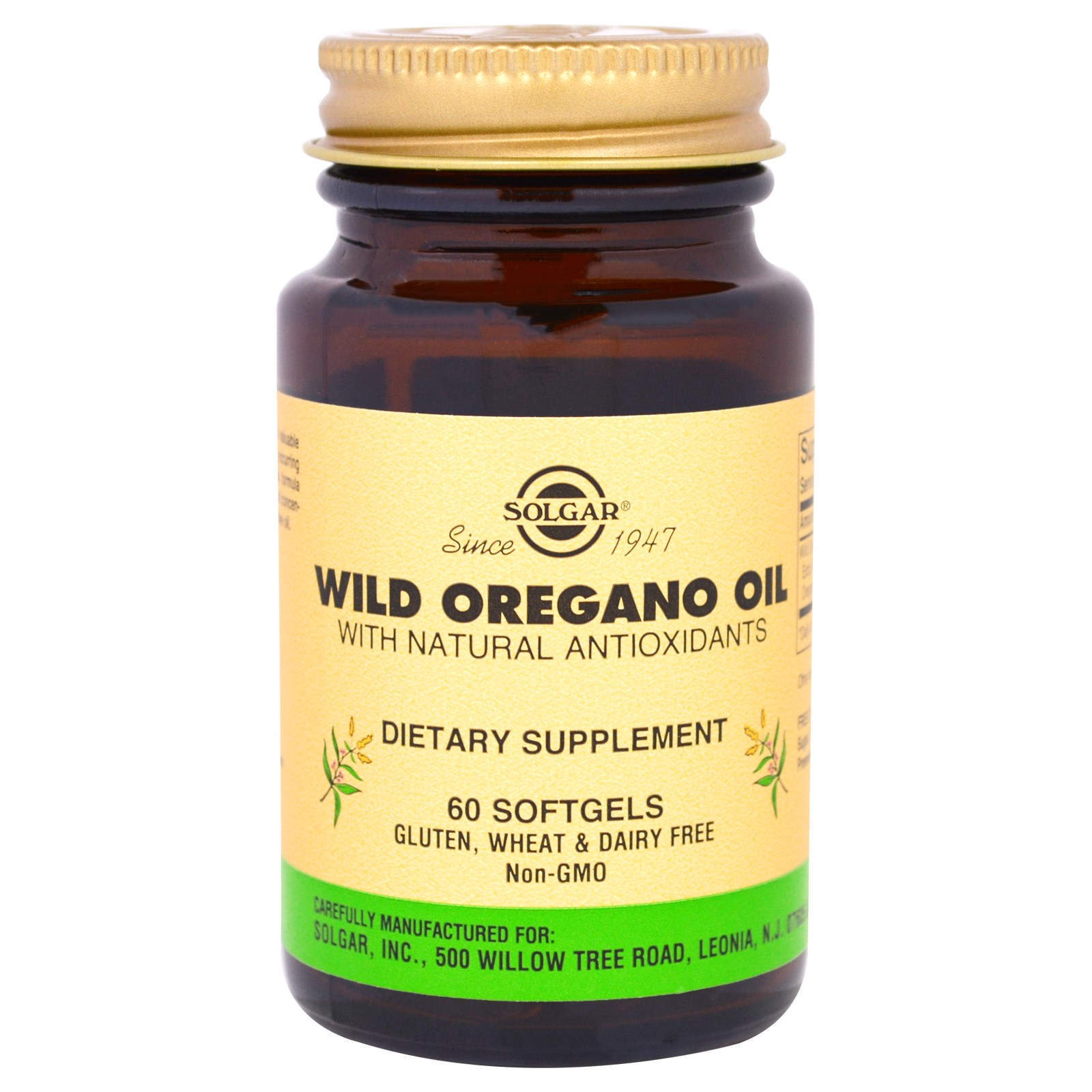 Масло орегано Solgar (Wild Oregano Oil), 60 капсул (SOL-02029)