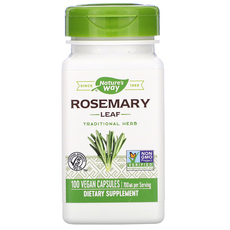 Розмарин Nature's Way Rosemary листя 700 мг, 100 капсул (NWY-14162)