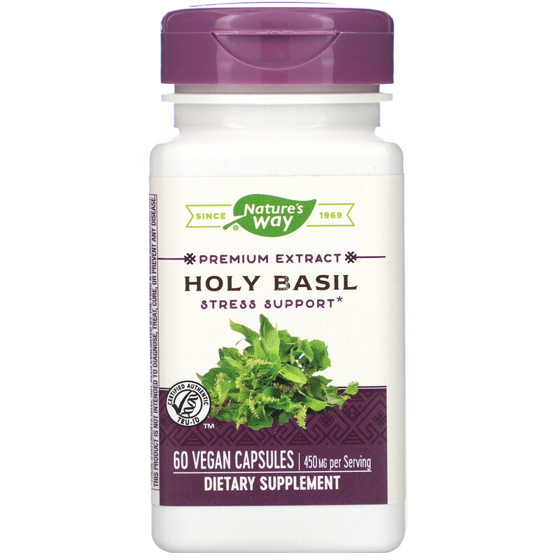 Базилік священний Nature's Way (Holy Basil) екстракт стандартизований 450 мг, 60 капсул (NWY-15493)