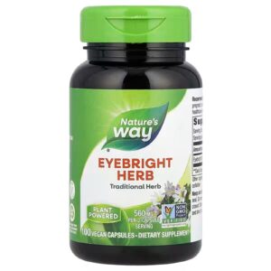 Очанка Nature's Way Eyebright 560 мг, 100 веганських капсул (280 мг у капсулі)(NWY-12500)