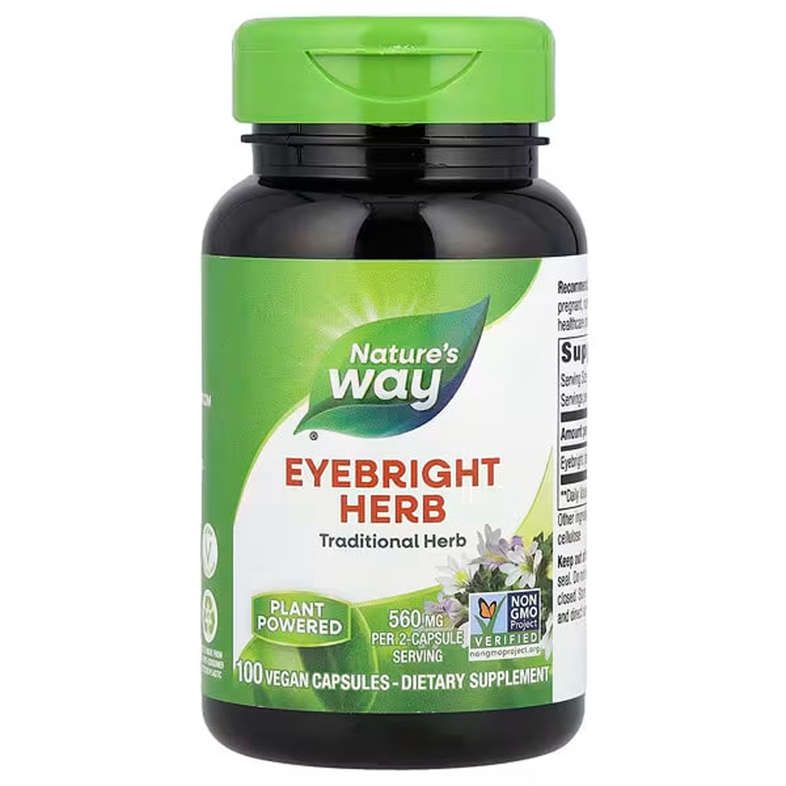 Очанка Nature's Way Eyebright 560 мг, 100 веганських капсул (280 мг у капсулі)(NWY-12500)