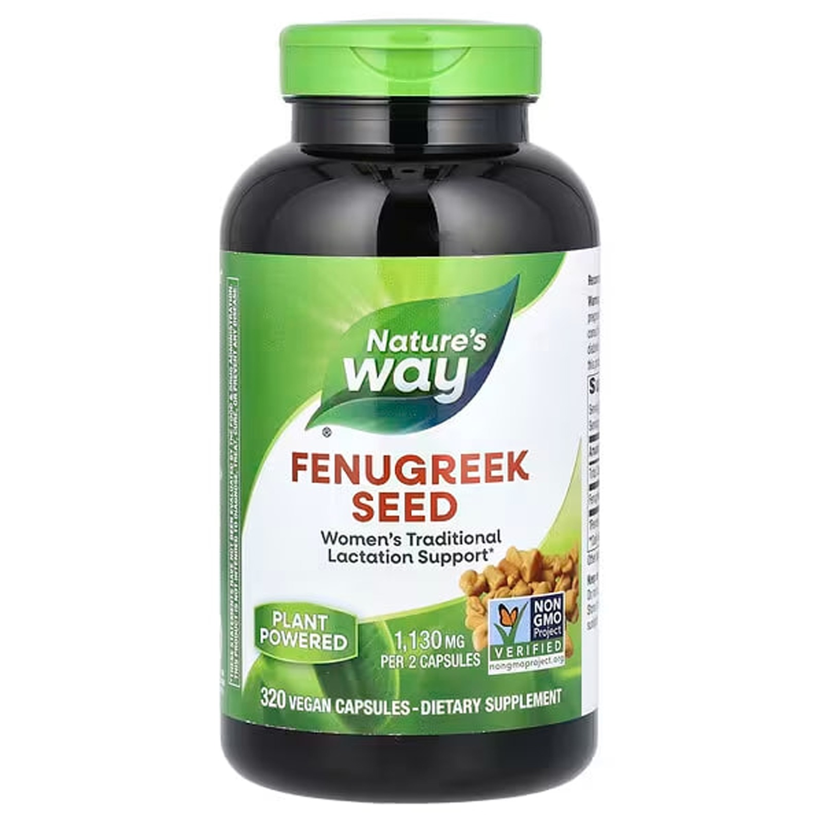 Пажитник Nature's Way Fenugreek Seed насіння 1130 мг, 320 веганських капсул (565 мг на капсулу)(NWY-11924)