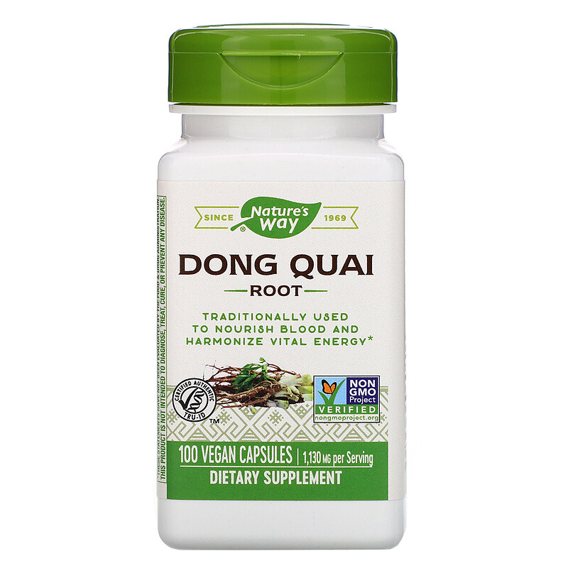 Дягель лікарський Nature's Way (Dong Quai) корінь 1130 мг, 100 капсул (NWY-12380)