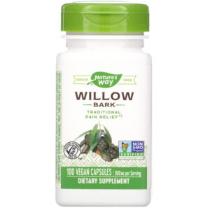 Верба Nature's Way кора Willow Bark 680 мг, 100 веганських капсул (340 мг на капсулу)(NWY-17850)