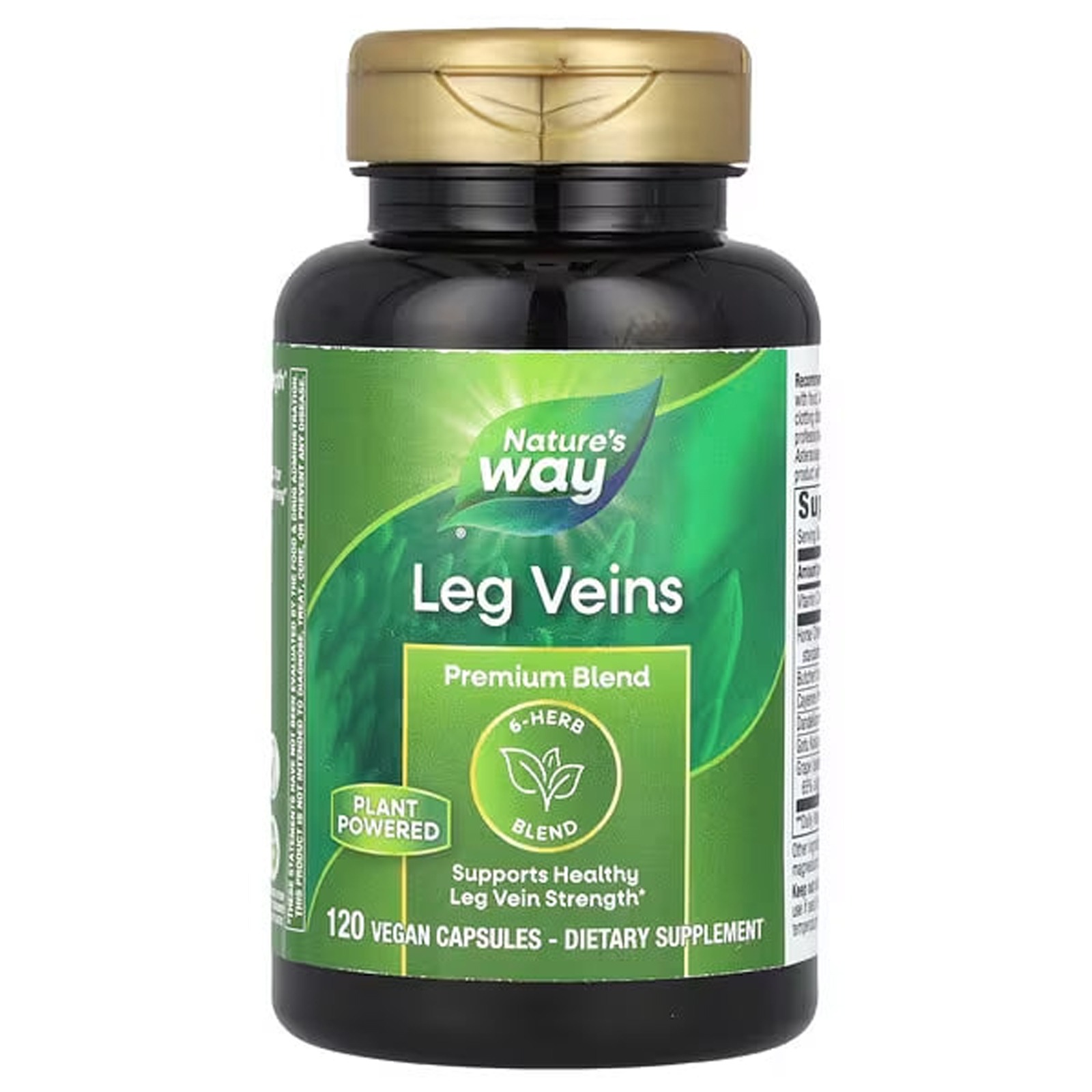 Варикоз на ногах Nature's Way Leg Veins преміум-суміш, 120 капсул (NWY-15335)