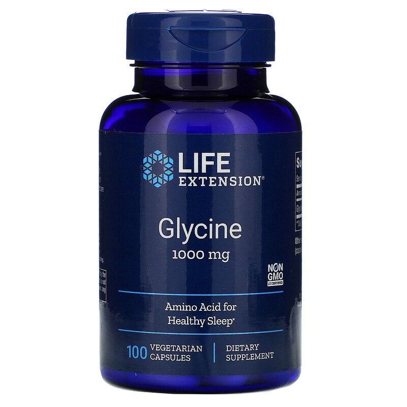 Гліцин Life Extension Glycine 1000 мг, 100 капсул (LEX-16691)