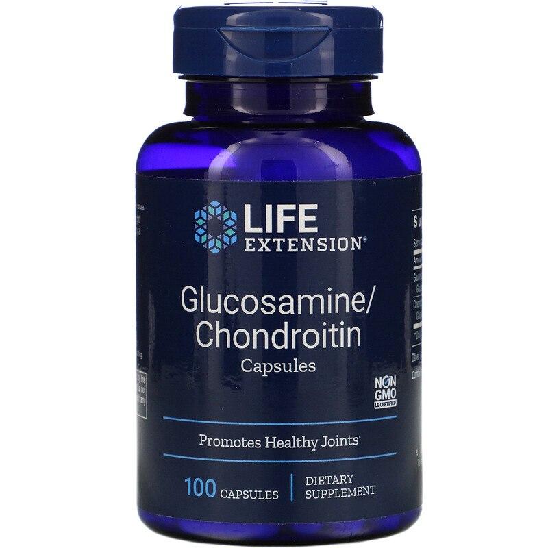 Глюкозамін, хондроїтин Life Extension Glucosamine / Chondroitin, 100 кап. (LEX-52210)